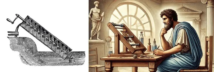 Archimedes_working_1 архимед и неговият архимедов винт