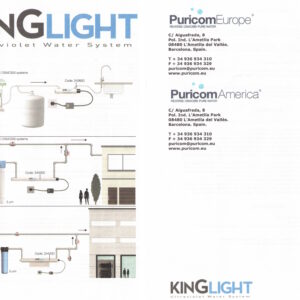 Комплект UV лампа за дезинфекция на вода KingLight 1200 l/h - 24 W, с трансформатор