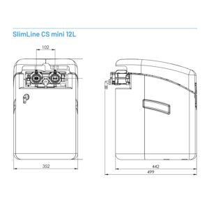 Омекотителна система Pentair NEW SLIMLINE CS Mini 12 - 900 l/h